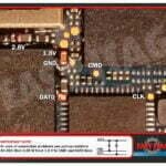 A diagram showing the parts of a circuit board.