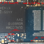 A close up image of a cpu chip.