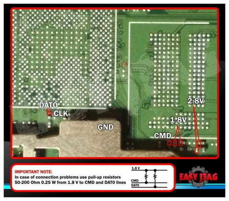 HTC_DESIRE_626N_emmc_direct_pinout