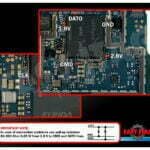 A diagram showing the parts of a motherboard.